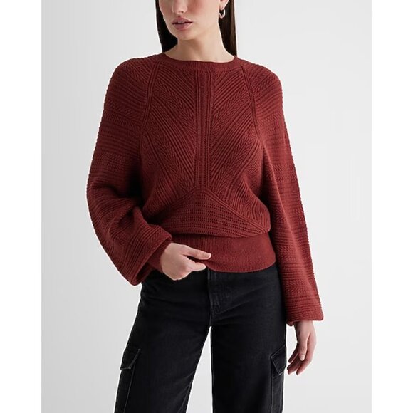 Express Open Stitch Crew Neck Sweater XL - Picture 2 of 5